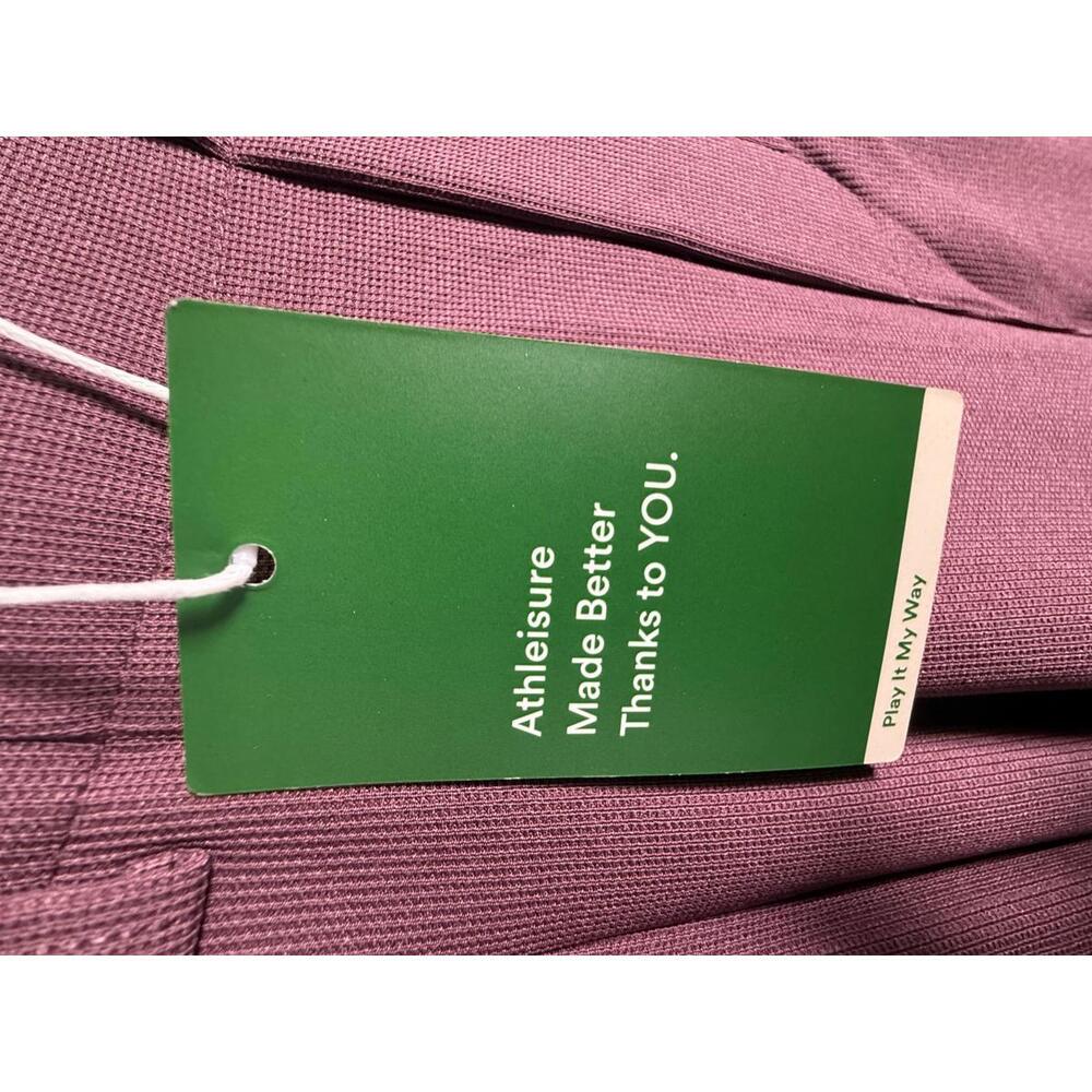 NWT Halara Flex™ High Waisted Pocket Wide Leg Waffle Work Pants Plum Wine - M - Picture 10 of 11